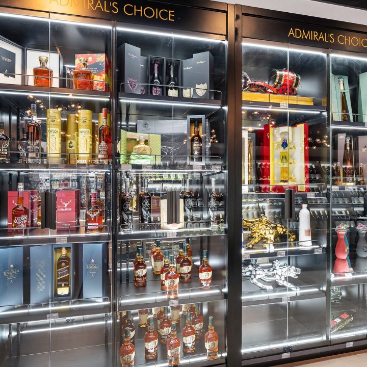 Perfect premium liquor display at Ormond Liquor, featuring rare and collectible spirits