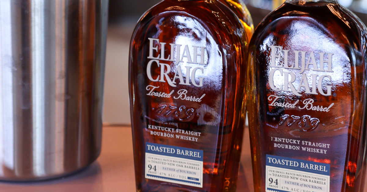 Elijah Craig Toasted Barrel single barrel bourbon bottles on display at Ormond Liquor in Ormond Beach, Florida